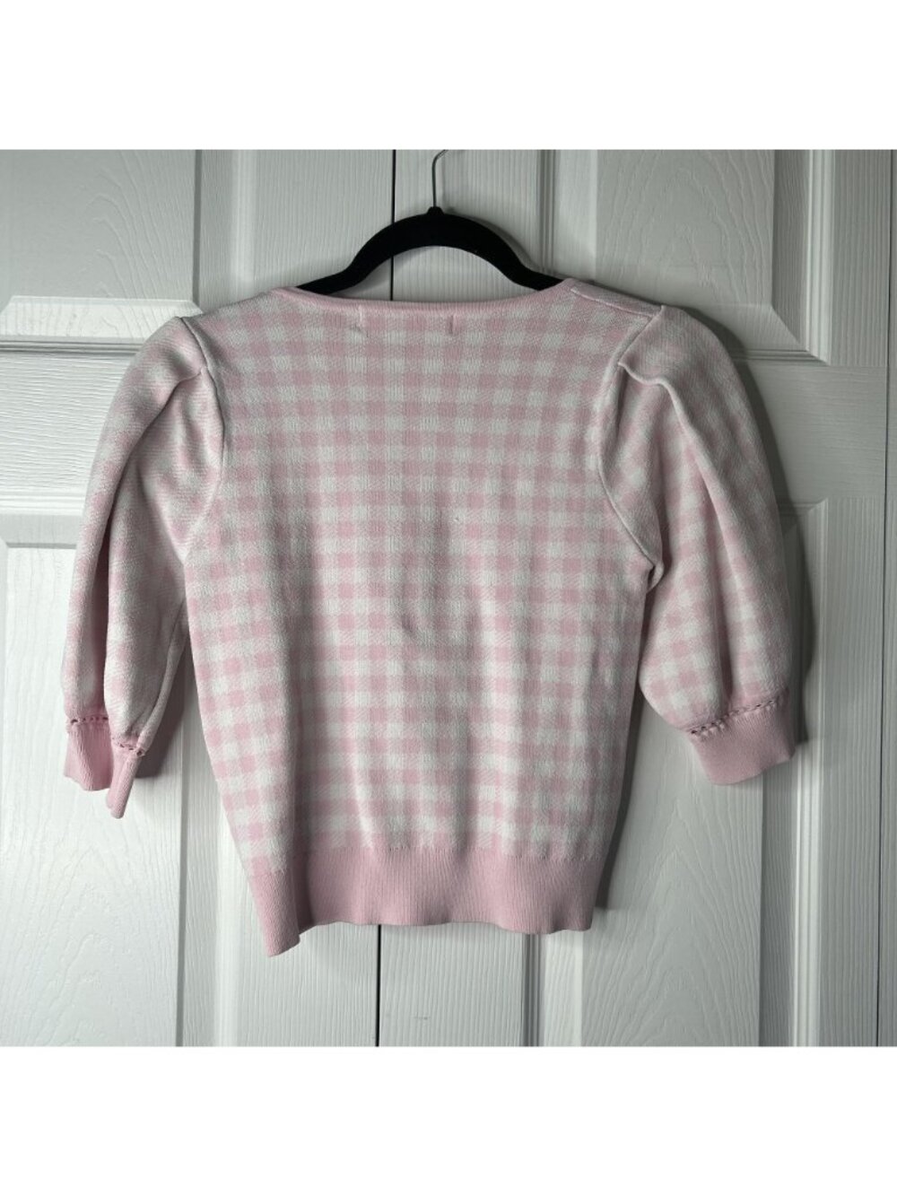ASTR The Label Skipper Pink White Knit Lace-Up Crop Top Women's Size Medium M - Picture 4 of 9